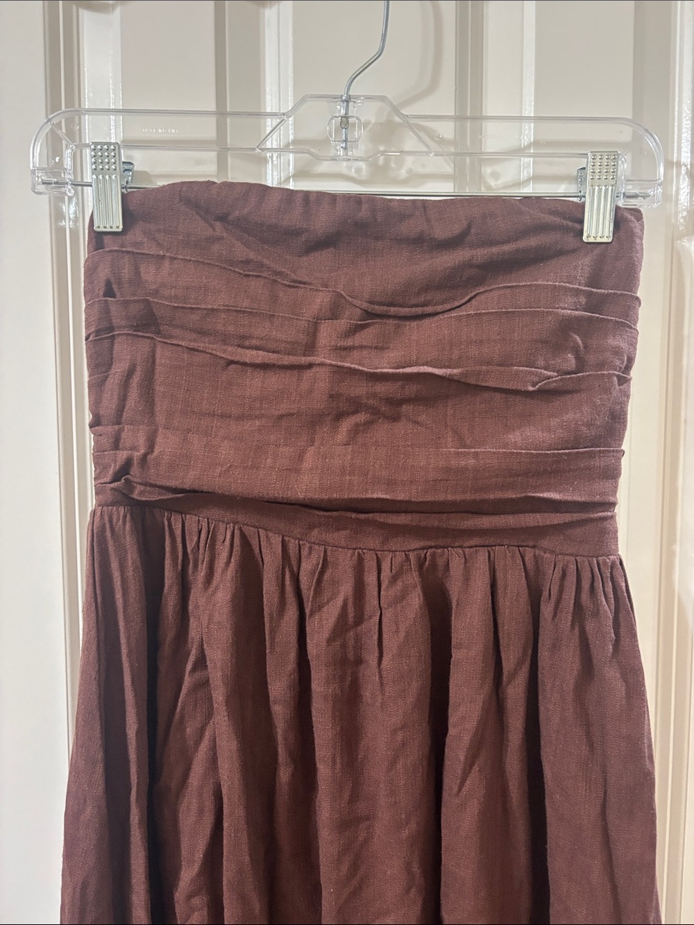 Petal & Pup Strapless Brown Maxi Dress - Picture 3 of 6
